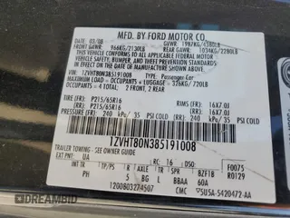 2008 Ford Mustang Deluxe with VIN 1ZVHT80N385191008, listed as a Copart auction lot 49577255 with 221,173 mi miles and Clean Title. Bid and sale history available at carsss.com. Image 12.