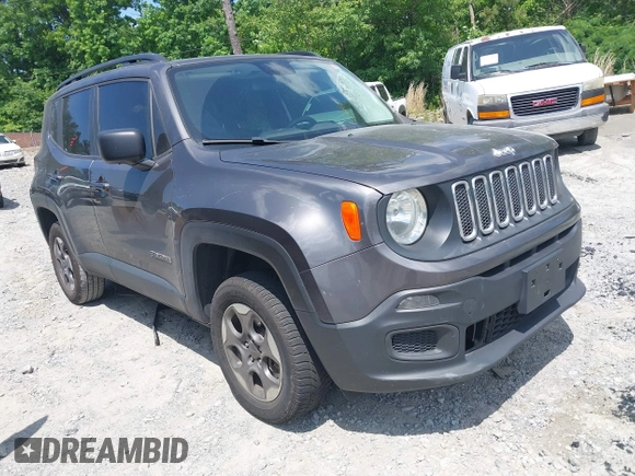 2017 Jeep Renegade Sport with VIN ZACCJBAB4HPG09720, listed as a IAAI auction lot 42234063 with 149,341 mi miles and . Bid and sale history available at DreamBid. Image 1.