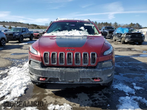 2015 Jeep Cherokee Trailhawk with VIN 1C4PJMBS9FW651926, listed as a Copart auction lot 45620295 with 91,166 mi miles and Salvage Title. Bid and sale history available at carsss.com. Image 5.