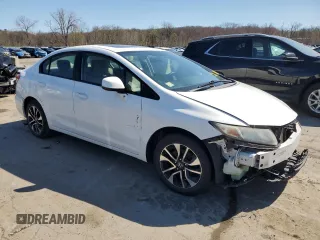 2013 Honda Civic EX with VIN 19XFB2F84DE275221, listed as a Copart auction lot 53541895 with 121,047 mi miles and Salvage Title. Bid and sale history available at DreamBid. Image 4.