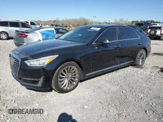 2017 Genesis G90 5.0L Ultimate with VIN KMHG54JH2HU025932, listed as a Copart auction lot 49902445 with 130,185 mi miles and Clean Title. Bid and sale history available at carsss.com. Image 1.