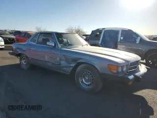 1984 Mercedes-Benz 380 380SL with VIN WDBBA45A4EA012506, listed as a Copart auction lot 84823384 with 124,770 mi miles and Salvage Title. Bid and sale history available at carsss.com. Image 4.