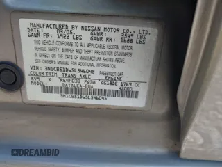 2005 Nissan Sentra 1.8 with VIN 3N1CB51D65L546045, listed as a IAAI auction lot 42188868 with 213,173 mi miles and . Bid and sale history available at DreamBid. Image 9.
