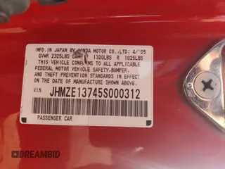 2005 Honda Insight z VIN JHMZE13745S000312, wystawiony jako Copart lot #81545134 z przebiegiem 94 795 mil mil oraz Szkoda całkowita • Salvage title. Historia ofert i sprzedaży dostępna na DreamBid. Obrazek 15.