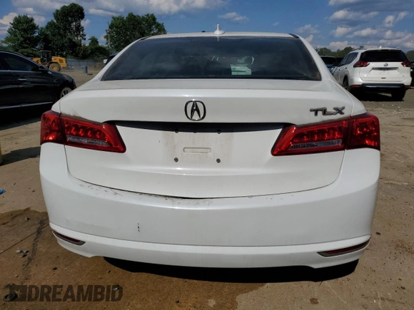 2018 Acura TLX Technology with VIN 19UUB1F50JA002526, listed as a Copart auction lot 65847825 with 57,767 mi miles and Salvage title. Bid and sale history available at DreamBid. Image 6.