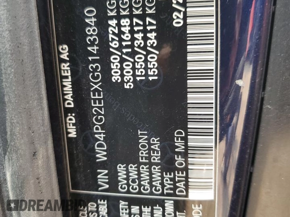 2016 Mercedes-Benz Metris Passenger with VIN WD4PG2EEXG3143840, listed as a Copart auction lot 60117425 with 153,269 mi miles and Salvage title. Bid and sale history available at DreamBid. Image 13.