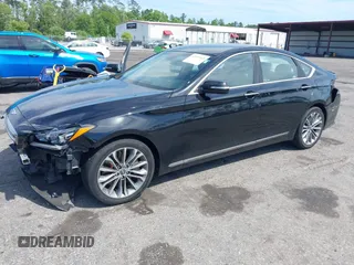 2015 Hyundai Genesis 3.8L with VIN KMHGN4JE5FU063075, listed as a IAAI auction lot 42043518 with 135,079 mi miles. Bid and sale history available at carsss.com. Image 2.