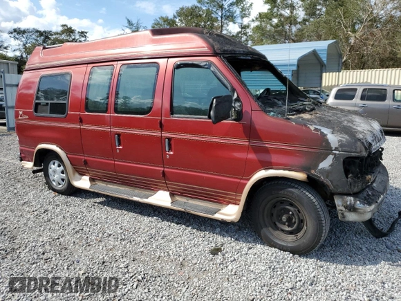 1999 Ford Econoline Cargo with VIN 1FDRE14W5XHB72755, listed as a Copart auction lot 78891634 with 136,376 mi miles and Salvage Title. Bid and sale history available at carsss.com. Image 4.
