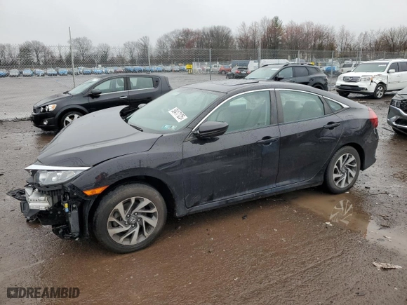 2017 Honda Civic Sedan EX with VIN 2HGFC2F75HH542043, listed as a Copart auction lot 50417125 with 57,246 mi miles and Salvage Title. Bid and sale history available at carsss.com. Image 1.