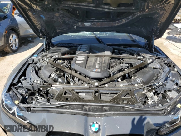 2022 BMW M3 Competition xDrive with VIN WBS43AY04NFL75227, listed as a Copart auction lot 63833574 with Not provided miles and Non repairable. Bid and sale history available at DreamBid. Image 11.