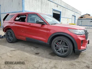 2025 Ford Explorer ST with VIN 1FMWK8GC6SGA71809, listed as a Copart auction lot 49919755 with 0 mi miles and Salvage Title. Bid and sale history available at carsss.com. Image 4.