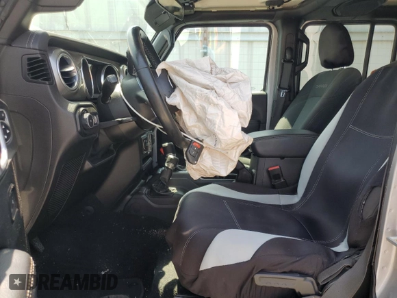 2021 Jeep Wrangler Unlimited Sahara with VIN 1C4HJXEN3MW592171, listed as a Copart auction lot 62216705 with 85,257 mi miles and Salvage title. Bid and sale history available at DreamBid. Image 7.