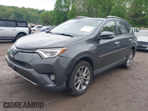 2017 Toyota RAV4 Hybrid Limited with VIN JTMDJREV8HD144858, listed as a IAAI auction lot 42092847 with 135,046 mi miles. Bid and sale history available at carsss.com. Image 17.