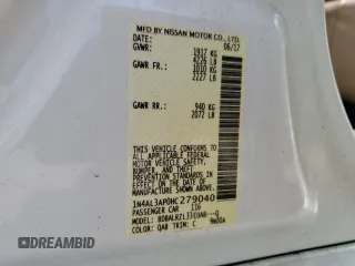 2017 Nissan Altima SL with VIN 1N4AL3AP0HC279040, listed as a Copart auction lot 59194725 with 139,401 mi miles and Salvage title. Bid and sale history available at DreamBid. Image 12.