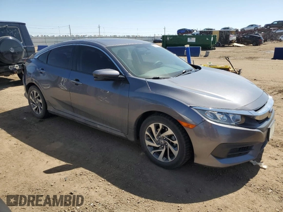 2018 Honda Civic EX with VIN 19XFC2F70JE043957, listed as a Copart auction lot 52217275 with 87,175 mi miles and Salvage Title. Bid and sale history available at DreamBid. Image 4.