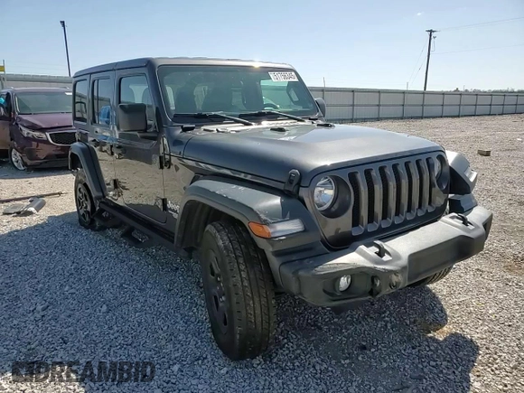 2020 Jeep Wrangler Unlimited Sport with VIN 1C4HJXDG6LW201614, listed as a Copart auction lot 51756345 with 56,346 mi miles and Salvage title. Bid and sale history available at DreamBid. Image 12.