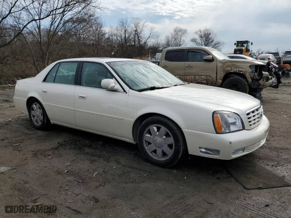 2003 Cadillac DeVille DTS with VIN 1G6KF57993U201484, listed as a Copart auction lot 43742375 with 53,478 mi miles and Salvage Title. Bid and sale history available at carsss.com. Image 4.