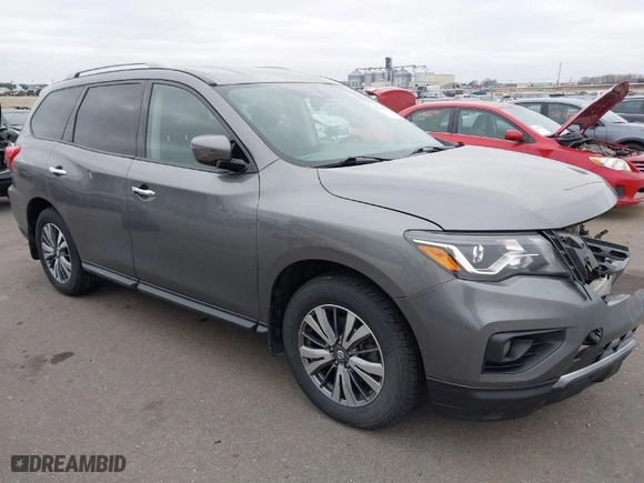 2019 Nissan Pathfinder S with VIN 5N1DR2MM6KC641697, listed as a IAAI auction lot 41126302 with 159528 miles. Bid and sale history available at carsss.com. Image 1.