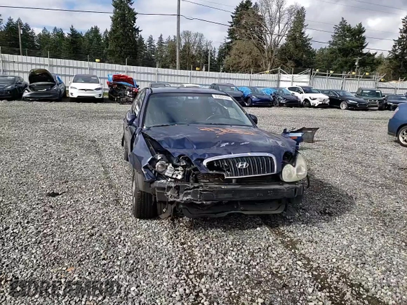 2002 Hyundai Sonata with VIN KMHWF25S12A520554, listed as a Copart auction lot 43483194 with 131,409 mi miles and Salvage Title. Bid and sale history available at carsss.com. Image 11.