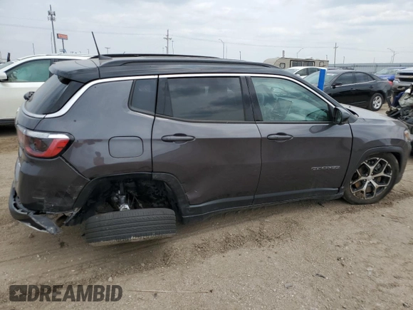 2024 Jeep Compass Limited с VIN 3C4NJDCN4RT151330, выставлен на аукционе Copart как лот 60017145 с пробегом 19 168 миль миль и Списание • Salvage title. История ставок и продаж доступна на DreamBid. Изображение 3.