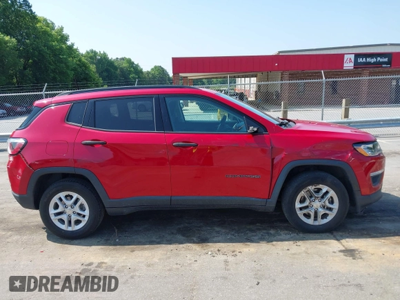 2018 Jeep Compass Sport with VIN 3C4NJCABXJT308768, listed as a IAAI auction lot 42420499 with 84,285 mi miles and . Bid and sale history available at DreamBid. Image 14.