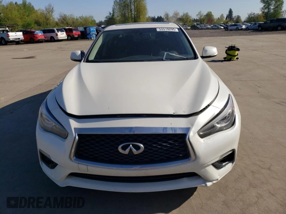 2018 Infiniti Q50 Luxe z VIN JN1EV7AP3JM350781, wystawiony jako Copart lot #53319295 z przebiegiem 53 886 mil mil oraz Szkoda całkowita • Salvage title. Historia ofert i sprzedaży dostępna na DreamBid. Obrazek 5.