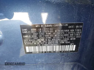 2021 Subaru Ascent Limited z VIN 4S4WMAPD0M3406311, wystawiony jako IAAI lot #41865161 z przebiegiem 86 631 mil mil oraz . Historia ofert i sprzedaży dostępna na DreamBid. Obrazek 9.