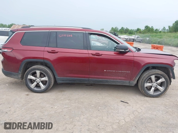 2021 Jeep Grand Cherokee Limited with VIN 1C4RJKBG1M8131407, listed as a IAAI auction lot 42545568 with 59,543 mi miles and . Bid and sale history available at DreamBid. Image 13.