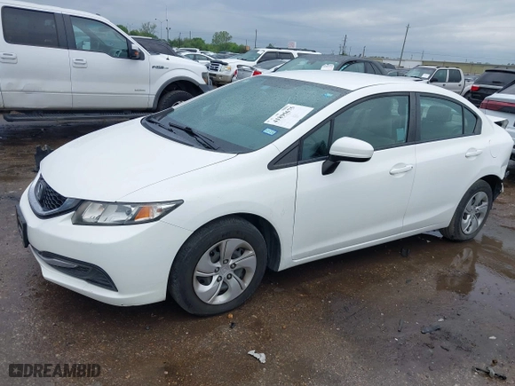 2014 Honda Civic Sedan LX with VIN 19XFB2F52EE211993, listed as a IAAI auction lot 41895675 with 90,857 mi miles. Bid and sale history available at carsss.com. Image 18.