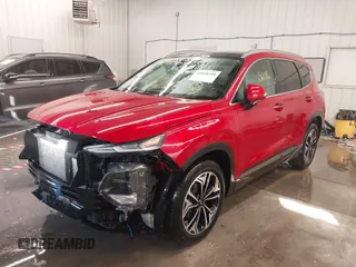 2020 Hyundai Santa Fe Limited with VIN 5NMS53AA0LH293308, listed as a IAAI auction lot 41608440 with 56,011 mi miles and . Bid and sale history available at DreamBid. Image 18.