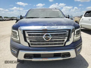 2020 Nissan Titan Platinum Reserve with VIN 1N6AA1EF7LN505610, listed as a Copart auction lot 66537654 with 53,471 mi miles and Salvage title. Bid and sale history available at DreamBid. Image 5.