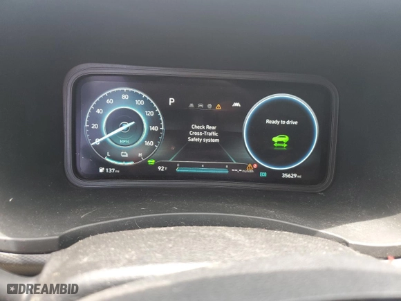 2022 Hyundai Kona Electric SEL with VIN KM8K23AG8NU156007, listed as a Copart auction lot 61821214 with 35,629 mi miles and Salvage Title. Bid and sale history available at carsss.com. Image 9.