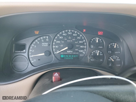 2002 Chevrolet Tahoe LT with VIN 1GNEC13Z72R201512, listed as a Copart auction lot 87957605 with 268,626 mi miles and Salvage Title. Bid and sale history available at carsss.com. Image 9.