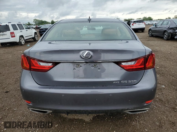 2013 Lexus GS 350 with VIN JTHCE1BL5D5004824, listed as a Copart auction lot 58638495 with 141,980 mi miles and Salvage title. Bid and sale history available at DreamBid. Image 6.