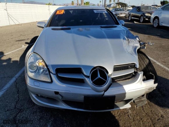 2006 Mercedes-Benz SLK-Class 3.0L with VIN WDBWK54F16F090828, listed as a Copart auction lot 78553374 with 0 mi miles and Salvage Title. Bid and sale history available at carsss.com. Image 5.