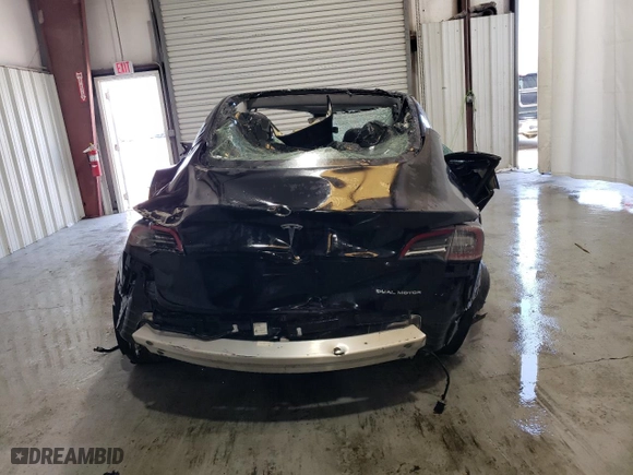 2022 Tesla Model 3 Long Range with VIN 5YJ3E1EB3NF186916, listed as a Copart auction lot 48876285 with 0 mi miles and Non Repairable. Bid and sale history available at carsss.com. Image 6.