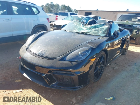 2021 Porsche 718 Spyder with VIN WP0CC2A81MS240303, listed as a IAAI auction lot 41358258 with 7,525 mi miles and . Bid and sale history available at DreamBid. Image 18.