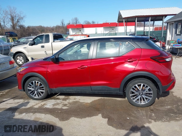 2023 Nissan Kicks SV with VIN 3N1CP5CV4PL569883, listed as a IAAI auction lot 41768754 with 8,253 mi miles. Bid and sale history available at carsss.com. Image 14.