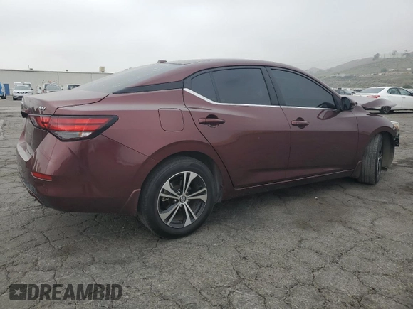 2020 Nissan Sentra SV with VIN 3N1AB8CVXLY243669, listed as a Copart auction lot 53993885 with 76,084 mi miles and Salvage Title. Bid and sale history available at DreamBid. Image 3.