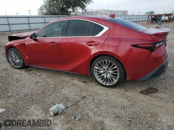 2022 Lexus IS with VIN JTHDA1D2XN5118601, listed as a Copart auction lot 86781894 with 59,375 mi miles and Salvage Title. Bid and sale history available at carsss.com. Image 2.