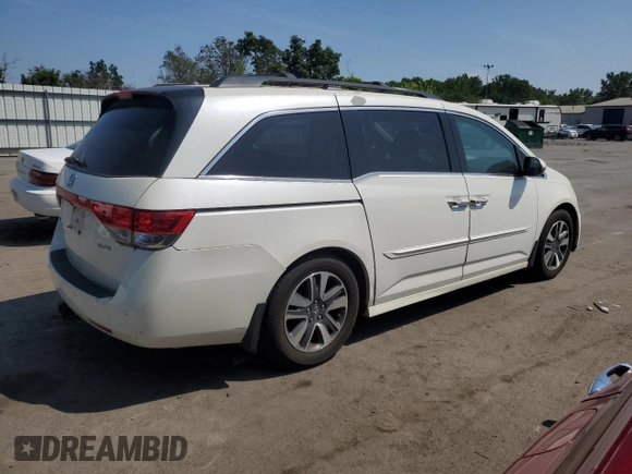 2014 Honda Odyssey Touring with VIN 5FNRL5H93EB041813, listed as a Copart auction lot 63920265 with 153,405 mi miles and Clean title. Bid and sale history available at DreamBid. Image 3.