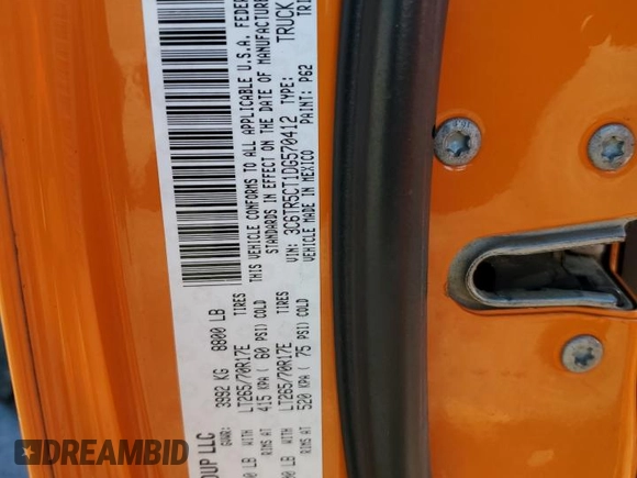 2013 Ram 2500 Tradesman with VIN 3C6TR5CT1DG570412, listed as a Copart auction lot 71797334 with 125,505 mi miles and Salvage title. Bid and sale history available at DreamBid. Image 12.