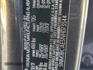 2022 Hyundai Tucson SEL z VIN 5NMJBCAE5NH073544, wystawiony jako Copart lot #55042735 z przebiegiem 41 039 mil mil oraz Szkoda całkowita • Salvage title. Historia ofert i sprzedaży dostępna na DreamBid. Obrazek 13.