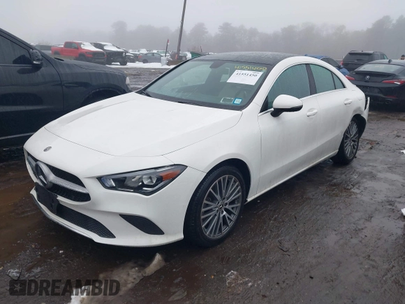 2020 Mercedes-Benz CLA with VIN W1K5J4HB6LN099128, listed as a IAAI auction lot 41551450 with 39,660 mi miles. Bid and sale history available at carsss.com. Image 2.
