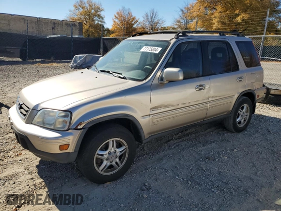 2001 Honda CR-V SE with VIN JHLRD18781S020802, listed as a Copart auction lot 77175004 with 208,000 mi miles and Salvage Title. Bid and sale history available at carsss.com. Image 1.