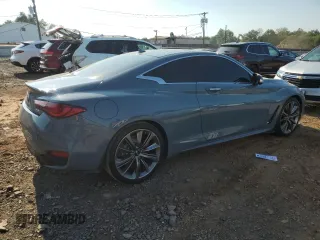 2021 Infiniti Q60 Red Sport 400 with VIN JN1FV7LL7MM560206, listed as a Copart auction lot 69141254 with 27,365 mi miles and Salvage title. Bid and sale history available at DreamBid. Image 3.