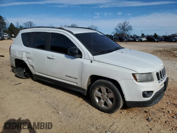 2015 Jeep Compass Sport with VIN 1C4NJCBA9FD400036, listed as a Copart auction lot 46755295 with 174,979 mi miles and Salvage Title. Bid and sale history available at carsss.com. Image 4.