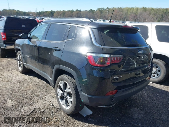 2018 Jeep Compass Limited with VIN 3C4NJDCB1JT397147, listed as a IAAI auction lot 41853649 with 122,672 mi miles. Bid and sale history available at carsss.com. Image 3.