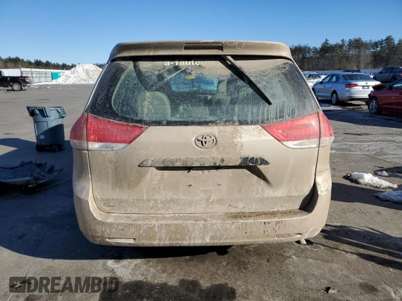 2014 Toyota Sienna L with VIN 5TDZK3DC7ES524046, listed as a Copart auction lot 44012975 with 0 mi miles and Salvage Title. Bid and sale history available at carsss.com. Image 6.
