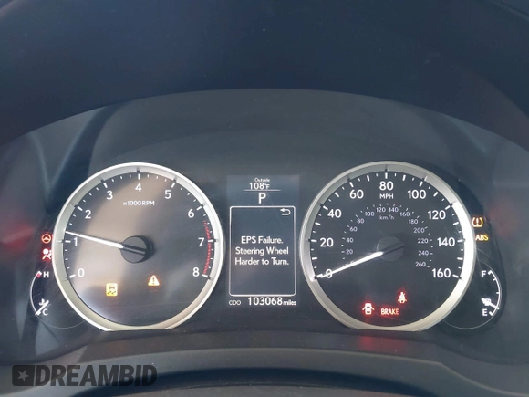 2015 Lexus IS 250 with VIN JTHBF1D2XF5044400, listed as a IAAI auction lot 42594810 with 103,068 mi miles and . Bid and sale history available at DreamBid. Image 7.